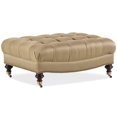 Cocktail Ottoman with Tufted Seat